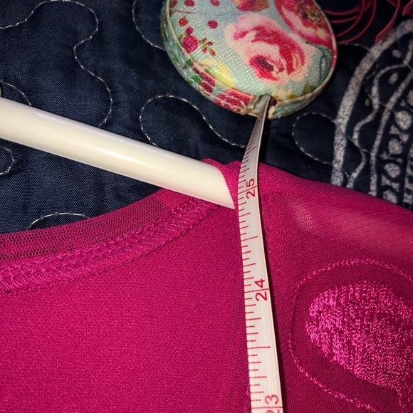 Beautiful pink lightweight INC Top sheer sleeves - Picture 5 of 7